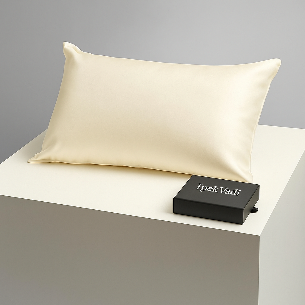 ipek yastık kılıfı inci beyazı