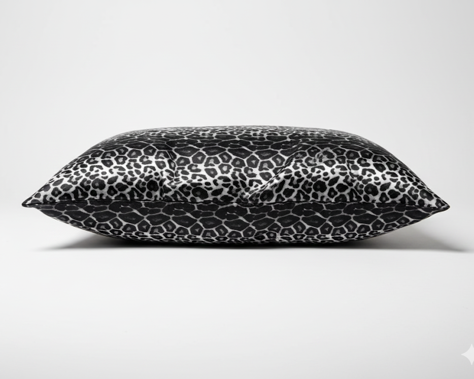 %100 Dut İpek Yastık Kılıfı Snow Leopard (Özel Seri)