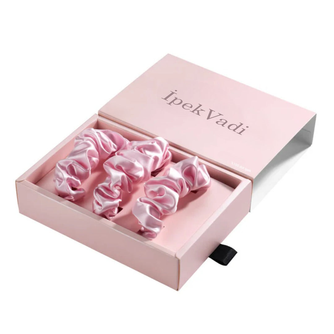 %100 Dut İpeği Pembe Toka