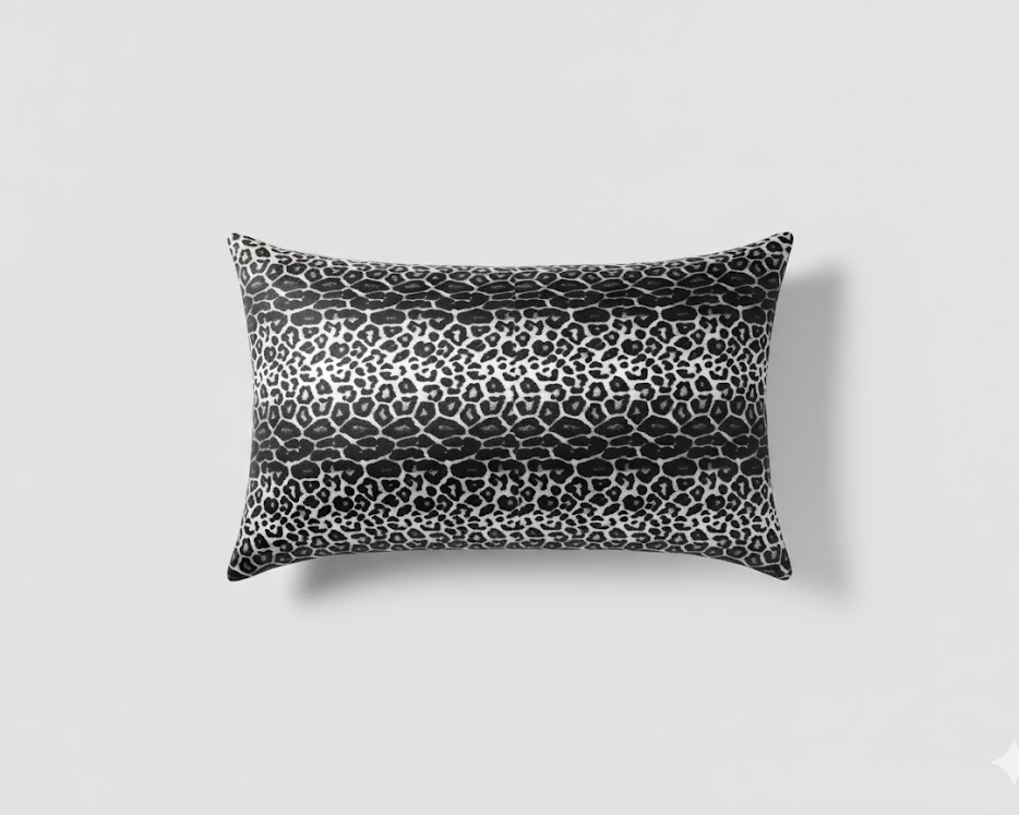 %100 Dut İpek Yastık Kılıfı Snow Leopard (Özel Seri)